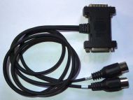 MIDI verloopkabel 15p gameport M/F naar 5p DIN IN/OUT