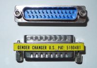 RS232 mini-genderchanger (25p D male naar 25p D male)