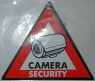 Sticker driehoekig "CAMERA SECURITY"