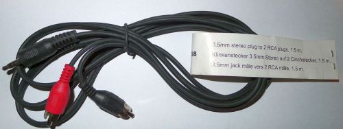 3.5mm stereo male - RCA stereo male 1.5m basiskwaliteit (CABLE-458)