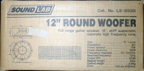 SoundLab LS-300GI full range guitar speaker 12" 8 ohm 150W