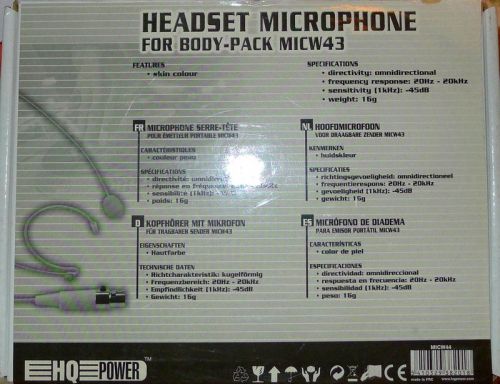 Electret nekbandmicrofoon HQ-Power MICW44