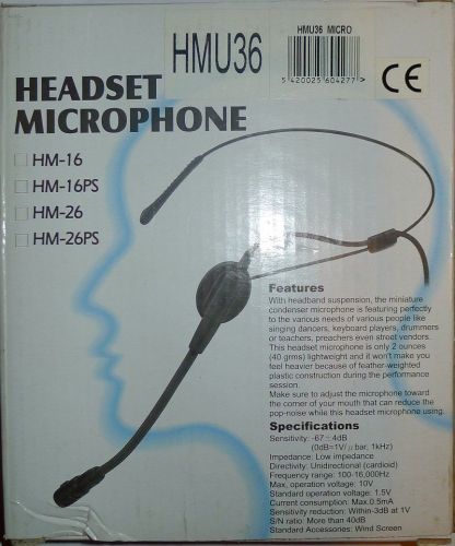 Headset microphone HMU36 JB Systems WHS-20