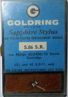 Goldring S.86 S.R. 33/45 rpm saffiernaald (Philips AG3400, AG3410)