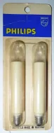 14V 3W E10 Philips geribbeld kaarsje met witte schacht 14,5x90 (per 2 stuks)
