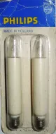 18V 0,1A E10 Philips geribbeld kaarsje met witte schacht 14,5x90 (per 2 stuks)