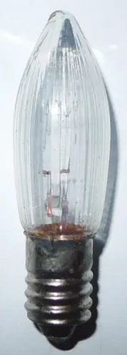 34V 3W E10 geribbeld kaarsje 13x45