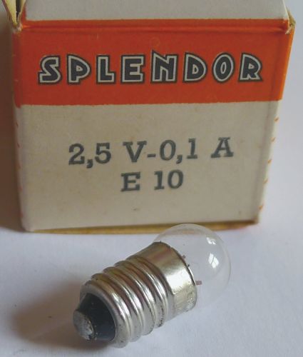 2,5V 0,1A E10 G11x23mm Splendor