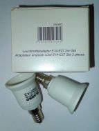 Verloopstuk E27 lamp in E14 fitting (set van 2 stuks)