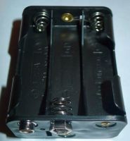 Batterijhouder 6x R6/AA/UM-3 (9V) compact met clipaansluiting